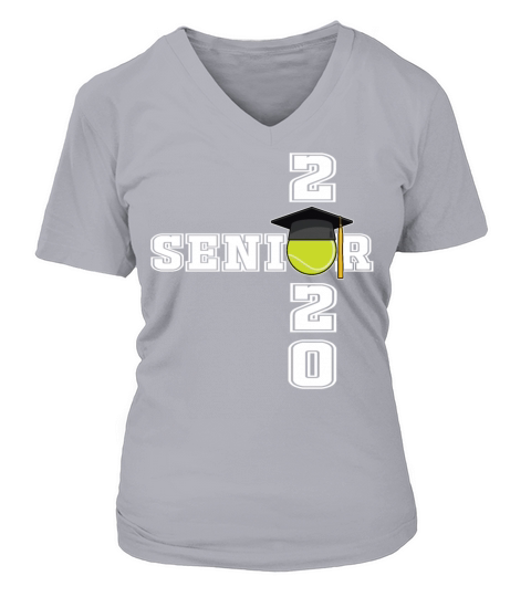 Senior 2020 Tennis Players High School Graduation Women's V-Neck T-shirt