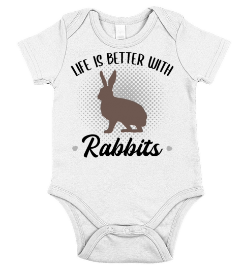 Rabbit Forest Animal Lovers Quote Gift Short Sleeve Baby One-Piece