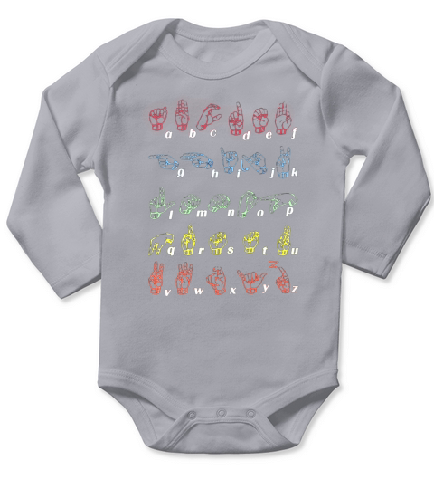 Sign Language TShirt Long Sleeve Baby One-Piece