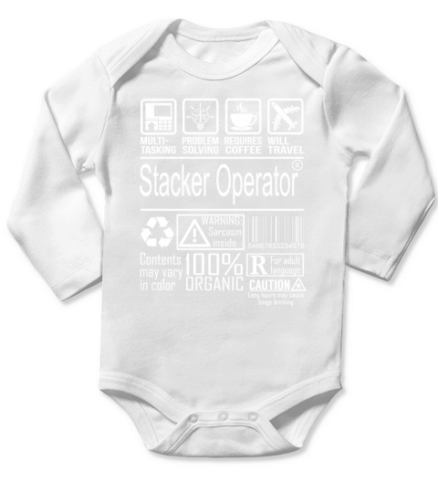 Stacker Operator Multitasking Job Long Sleeve Baby One-Piece