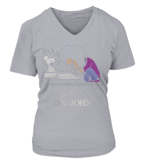 Dr John and Snoopy mashup Schroeder playing piano signature t-shirt V-neck T-Shirt Woman