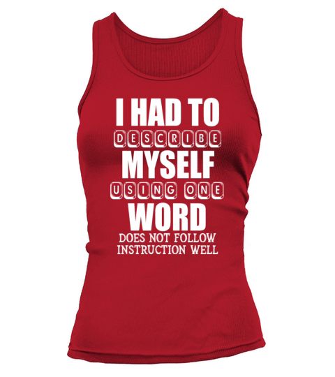 Instructions ADHD Distracted Focus Nerd Gift Women's Tank Top