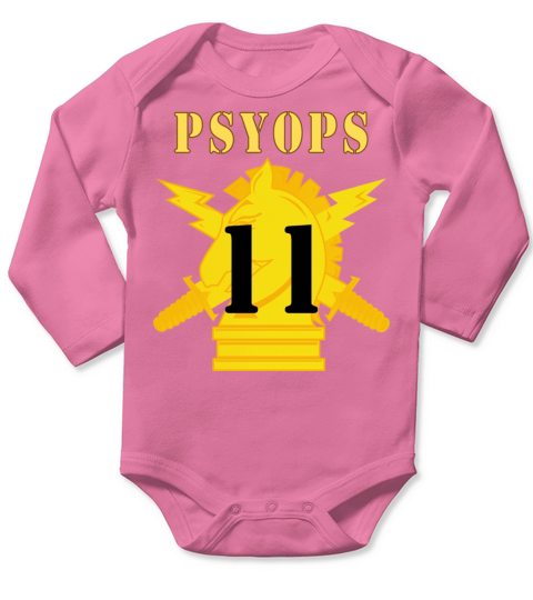 Army PSYOPS w Branch Insignia 11th Battalion Long Sleeve Baby One-Piece