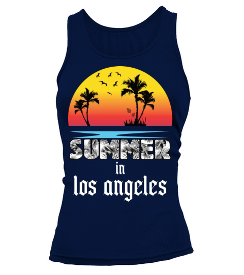 Summer in los angeles beach holiday palm trees Women's Tank Top