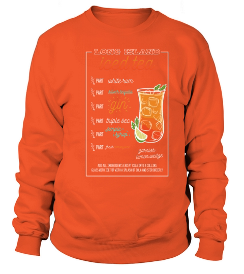 Long Island Iced Tea Cocktail Bar Drinks Barkeeper Men's Sweatshirt