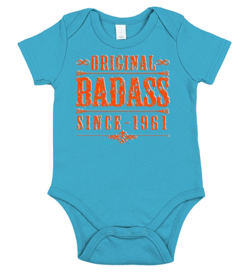 59th Birthday For Badass Since 1961 Men Or Woman Short Sleeve Baby One-Piece