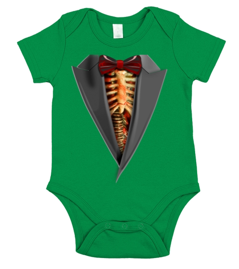 Tuxedo Halloween Short Sleeve Baby One-Piece