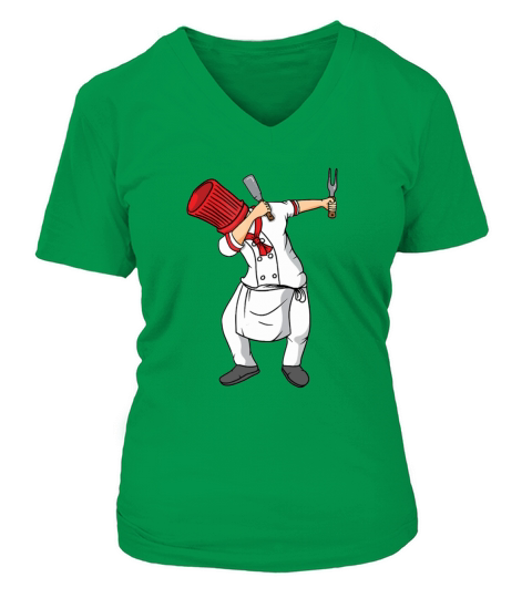 Dabbing Hibachi Chef V-neck T-Shirt Woman