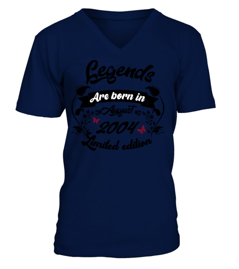Legends are born in august 2004 Men's V-Neck T-shirt