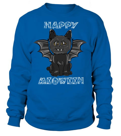 Black Bat Cat Halloween Vampire Women's Sweatshirt
