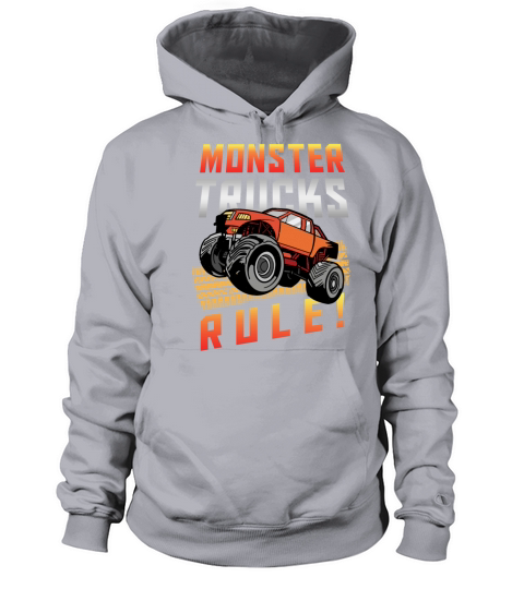 Retro Vintage Monster Trucks Rule Women's Hoodie