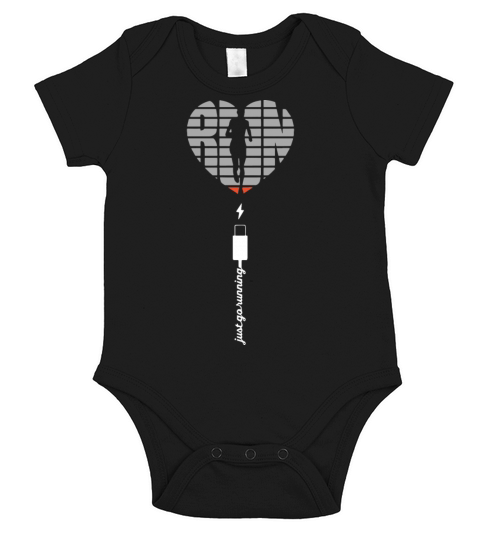 just go running healthy game favorite love heart r Short Sleeve Baby One-Piece