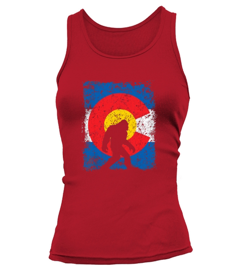 Bigfoot Flag Colorado Sasquatch Hunter Tank top Woman