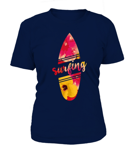 Surfing Surfboard Hibiscus Women's T-Shirt