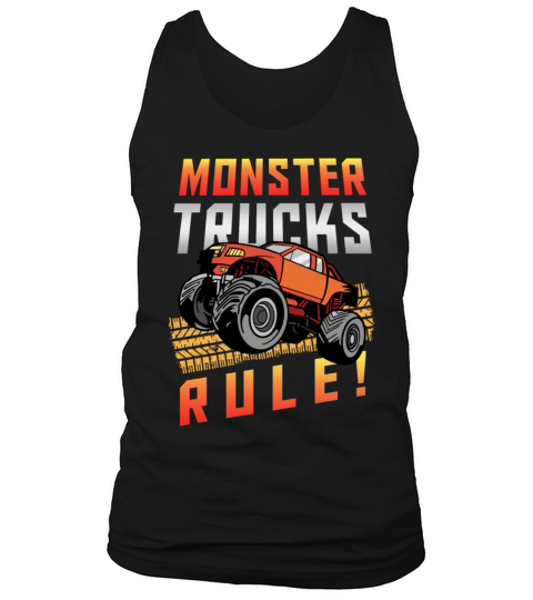 Retro Vintage Monster Trucks Rule Men's Tank Top