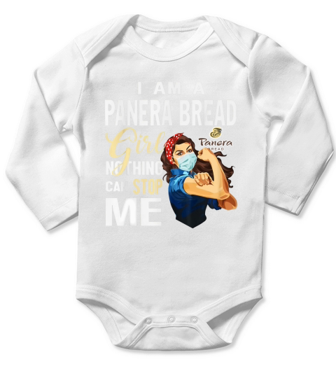 I Am A Panera Bread Girl Nothing Can Stop Me Coronavirus shirtc Long Sleeve Baby One-Piece