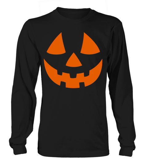 Jack o Lantern T-shirt Orange Women's Long Sleeve