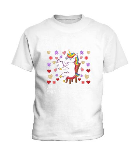 Grandmothers Birthday Nanacorn Grandma Unicorn Nana Kids T-Shirt