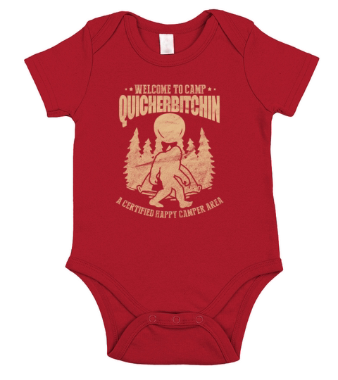Camping Welcome To Camp Bigfoot Outdoor Short Sleeve Baby One-Piece