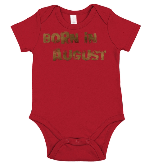 Born in August Short Sleeve Baby One-Piece