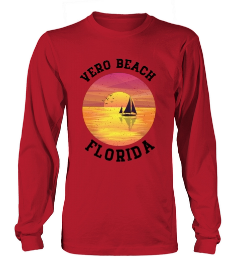 Vintage Vero Beach Florida Retro Men's Long Sleeve