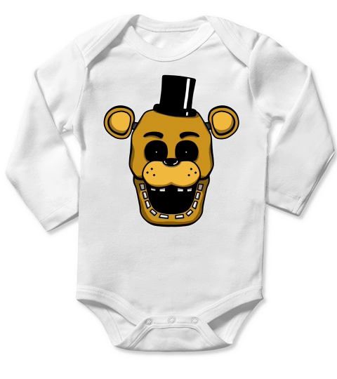 Five Nights at Freddys - Golden Freddy Long Sleeve Baby One-Piece