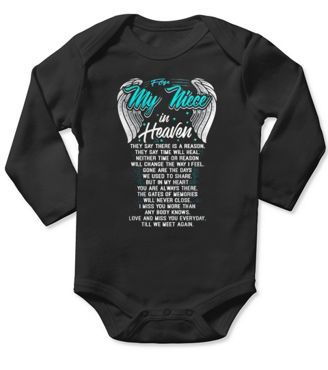 I Love My Niece in Heaven Long Sleeve Baby One-Piece