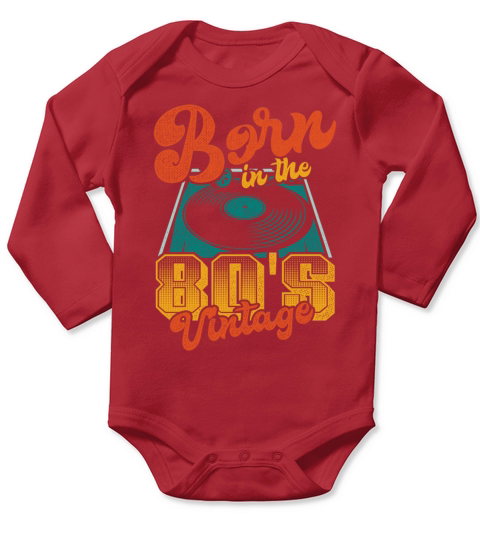 Born in the 80s 1981 40th Birthday Long Sleeve Baby One-Piece