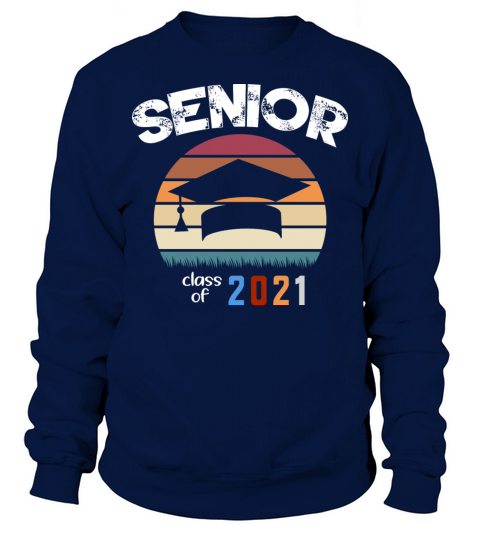Senior Class Of 2021 Vintage Retro Graduation Gift Men's Sweatshirt