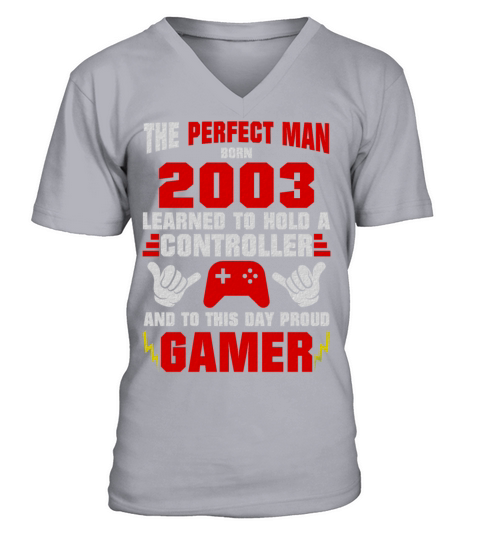 Perfect Gamer Born In 2003 Men's V-Neck T-shirt