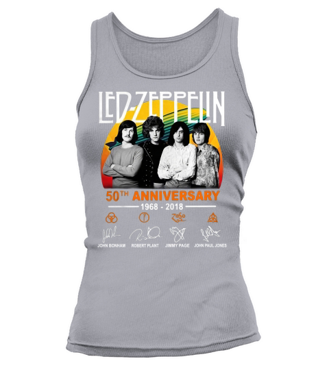 50th Anniversary Led Zeppelin 1968-2018 Signatures shirt Tank top Woman