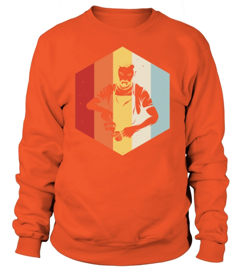 Retro Barista Coffee Vintage Coffeemaker Men's Sweatshirt