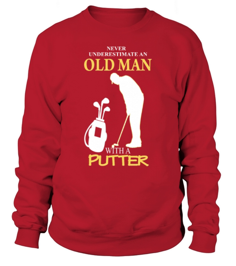 Golfer - An old man with a putter Women's Sweatshirt
