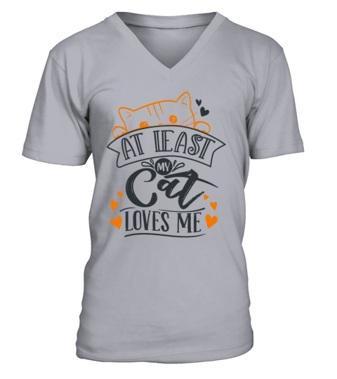 At Least My Cat Loves Me Men's V-Neck T-shirt