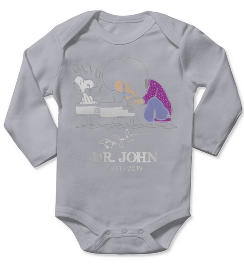 Dr John and Snoopy mashup Schroeder playing piano signature t-shirt Long Sleeve Baby One-Piece