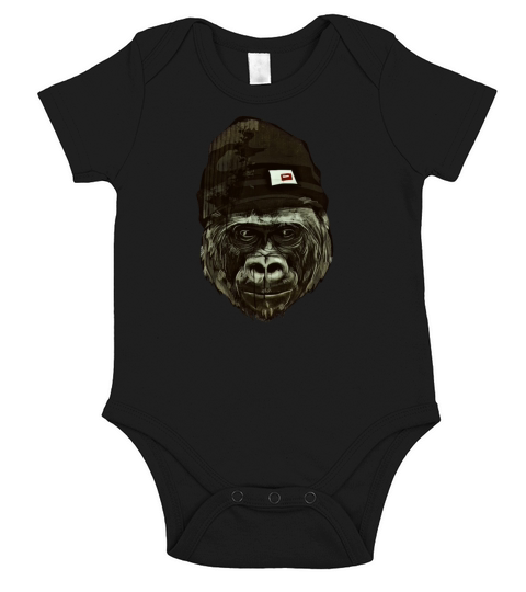 Monkey Short Sleeve Baby One-Piece