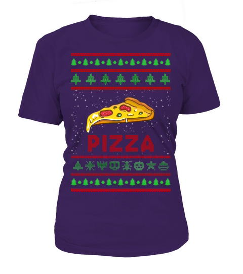Christmas Pizza Lover Funny Winter Holiday Gift Women's T-Shirt