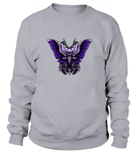 Purple Skull Butterfly Men's Sweatshirt