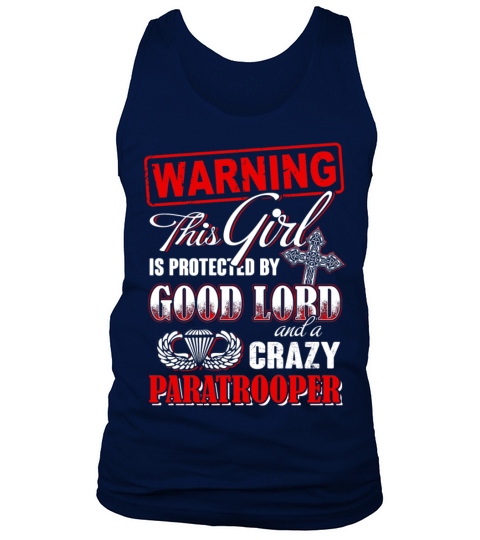 Warning This Girl Good Lord Paratrooper Men's Tank Top