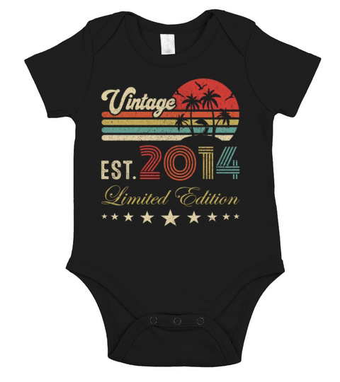 7th birthday vintage limited edition 7 birthday Short Sleeve Baby One-Piece