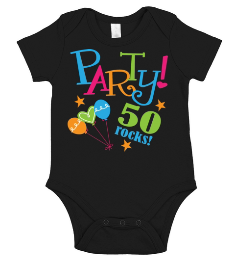 50th Birthday Party 50 years Short Sleeve Baby One-Piece
