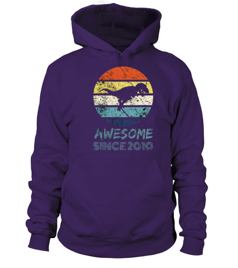 Awesome Since 2010 Dinosaur Shirt Men's Hoodie