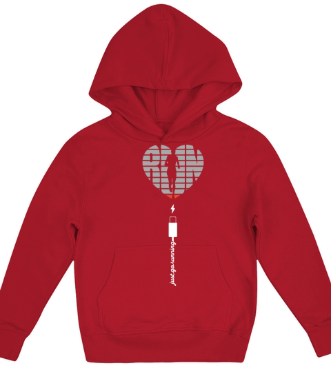 just go running healthy game favorite love heart r Kids Hoodie