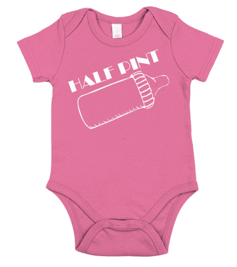 Half Pint Happy Fathers Day Short Sleeve Baby One-Piece