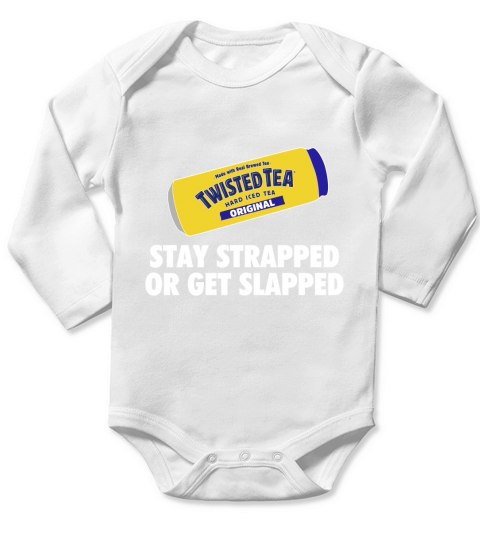Twisted Tea Stay Strapped Long Sleeve Baby One-Piece