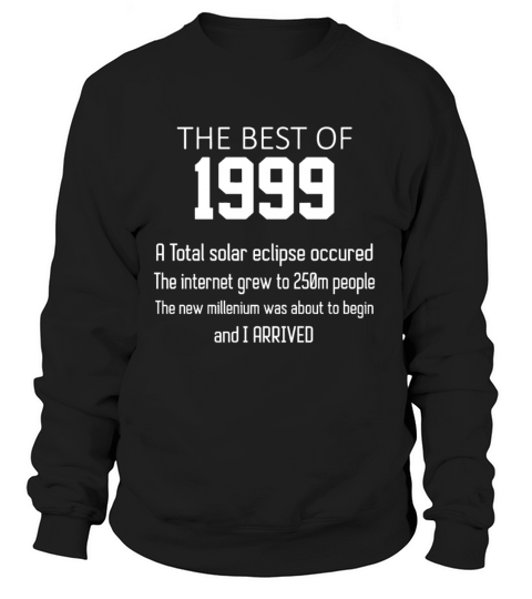 1999 21st Birthday Gift for 21 Year Old Boys Girls Women's Sweatshirt