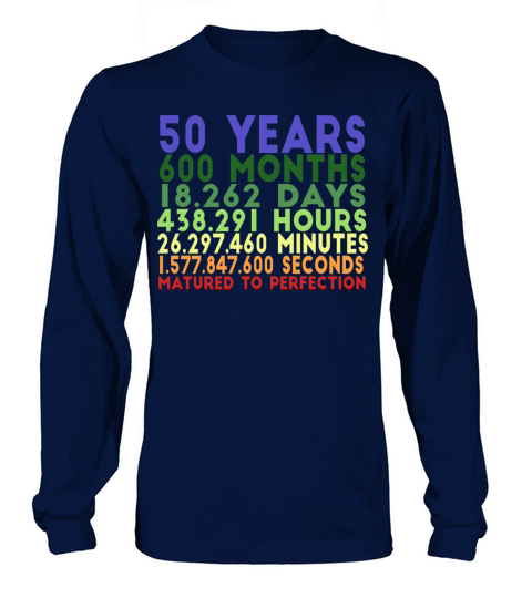 50 years birthday anniversary date of birth 50th Long sleeved Unisex