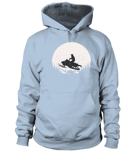 Sled Across The Moon - Snowmobile Design Women's Hoodie