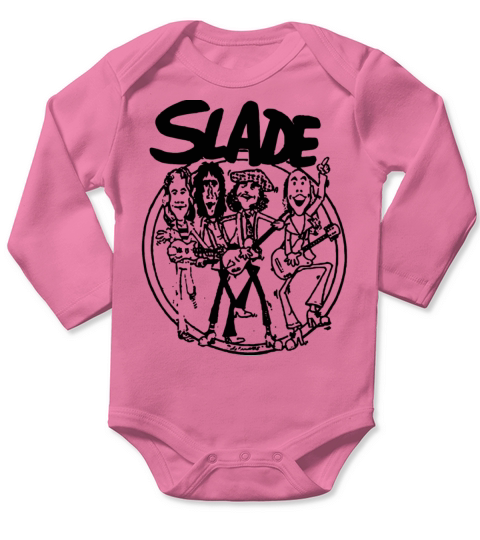 SLADE BAND GLAM HARD ROCK 70s RETRO CARTOON VINTAG Long Sleeve Baby One-Piece