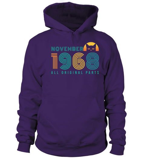 1968 November Vintage Cat Women's Hoodie